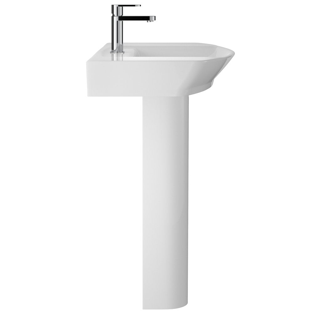 Hudson Reed Maya 550x465 1th White Basin & Full Pedestal