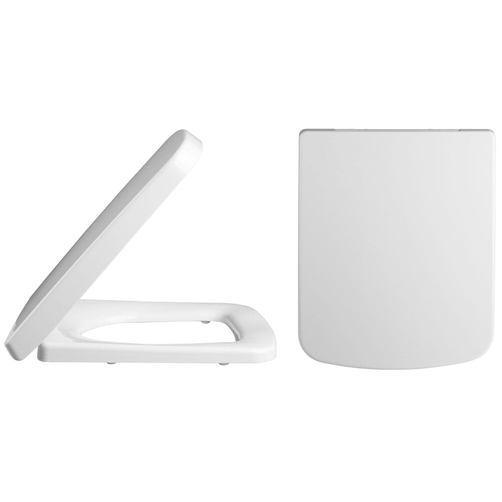 Nuie Bliss White Square Soft Close Toilet Seat - NCH198