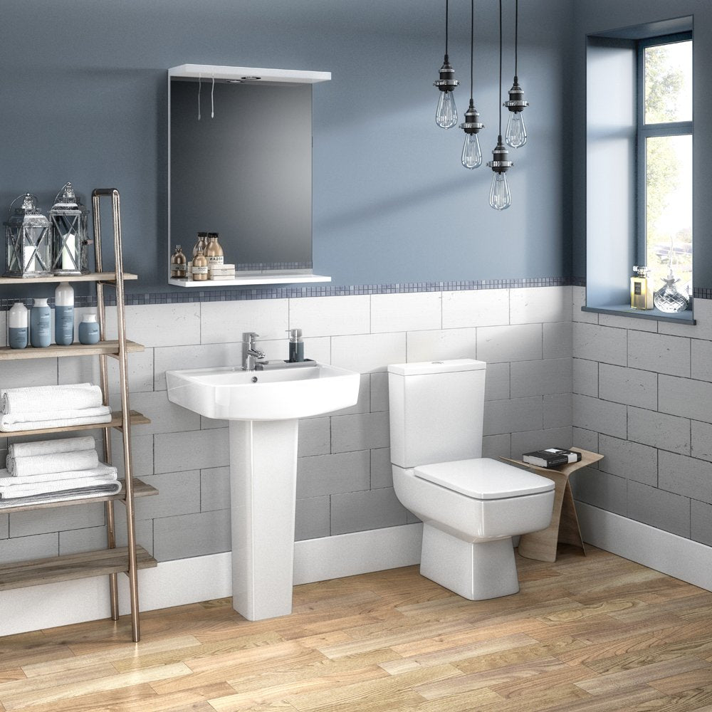 Nuie Bliss 520x425 1th White Basin & Semi Pedestal CBL011