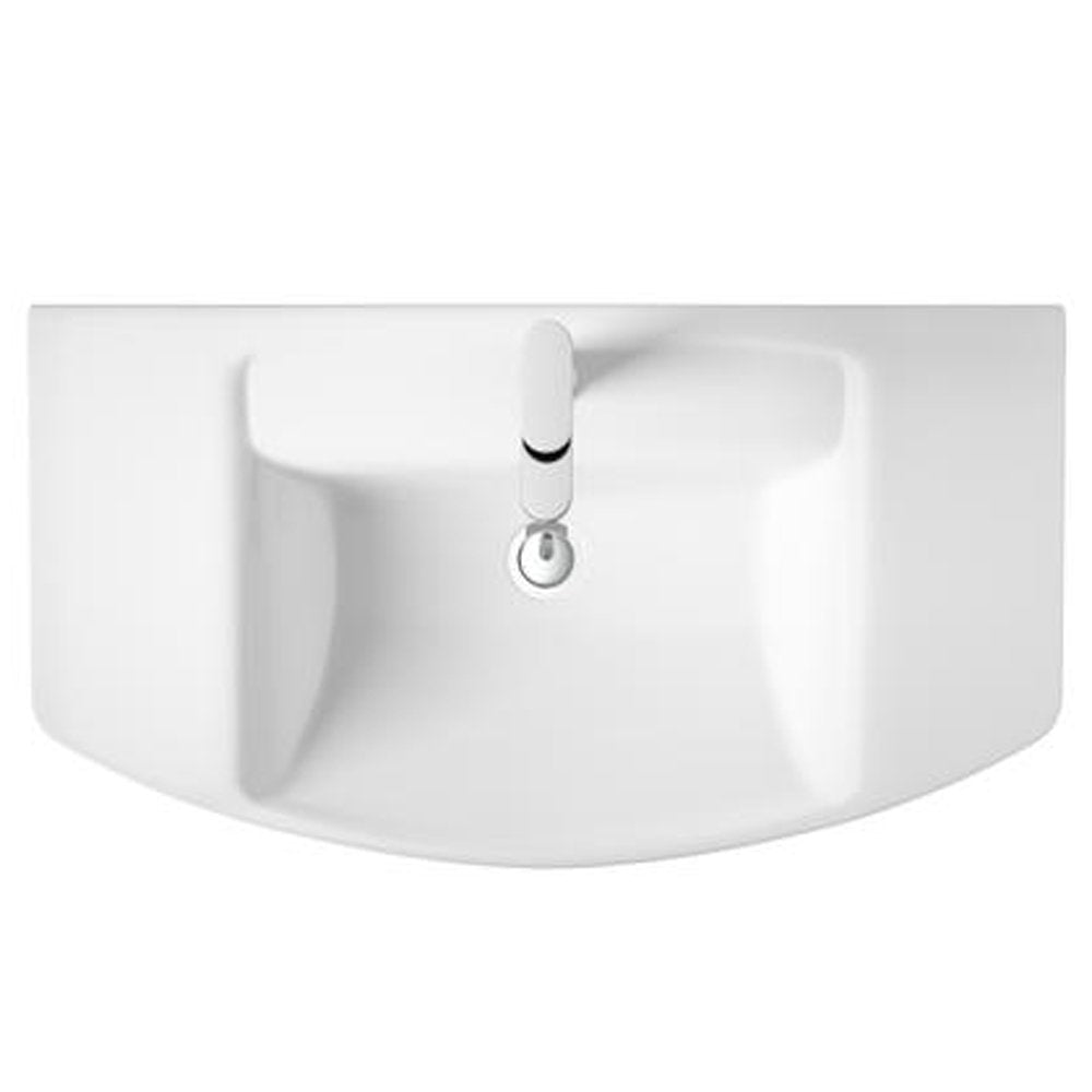 Hudson Reed Maya 850x465 1th White Basin & Semi Pedestal - CCL007