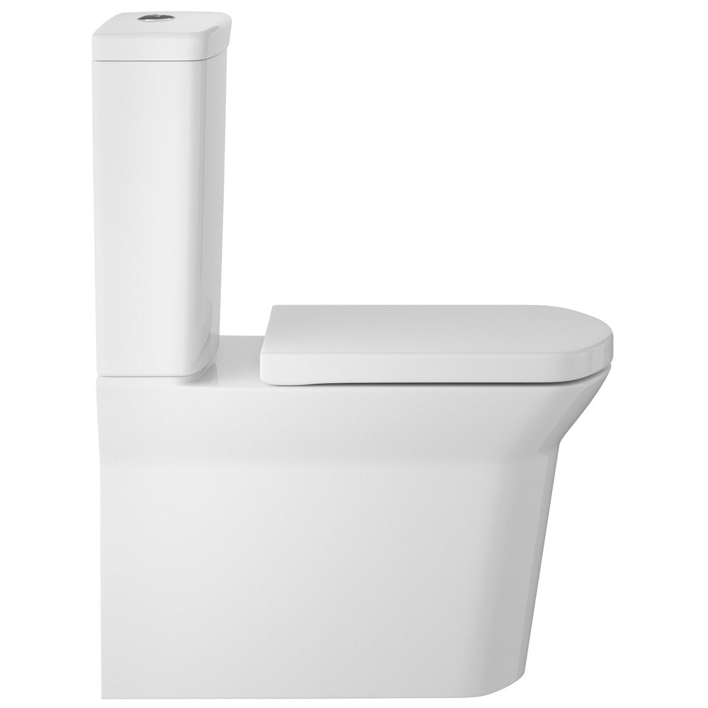 Hudson Reed Maya White Close Coupled Toilet Pan, Cistern & Soft Close Seat - CCL008