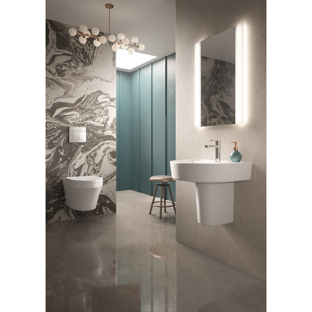 Hudson Reed Luna 420x380 1th White Basin & Semi Pedestal CMA004