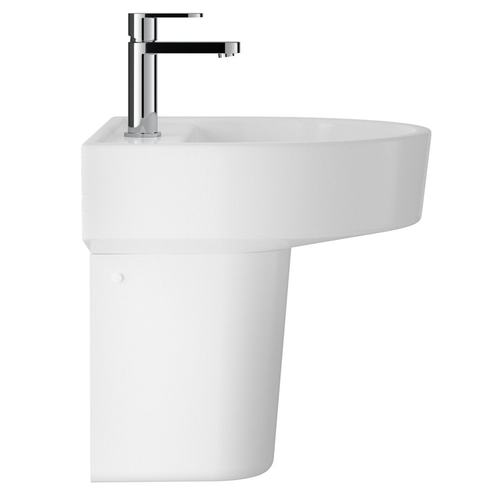 Hudson Reed Luna 420x380 1th White Basin & Semi Pedestal CMA004