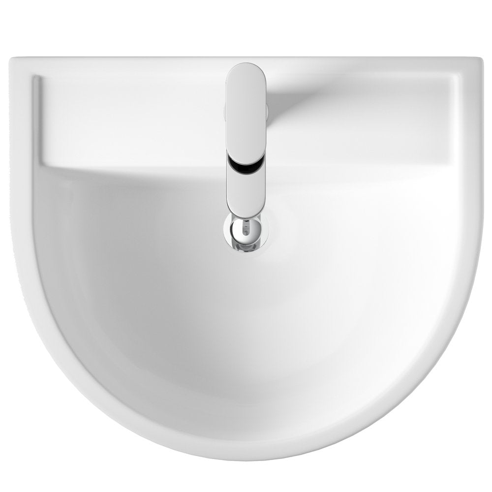 Hudson Reed Luna 420x380 1th White Basin & Semi Pedestal CMA004