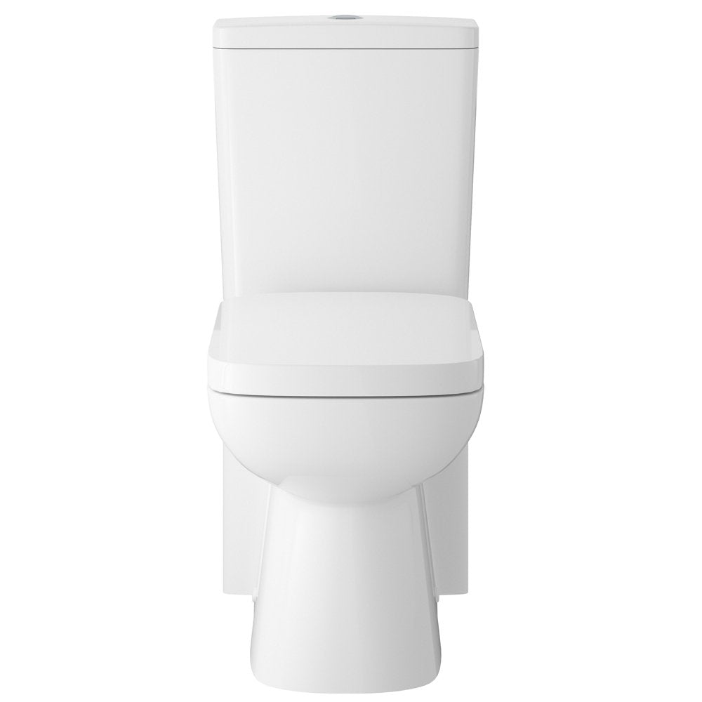 Hudson Reed Arlo White Close Coupled Flush Toilet Pan, Cistern & Soft Close Seat