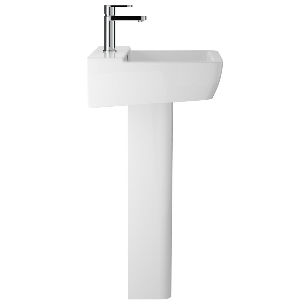 Hudson Reed Arlo 550x420 1th White Basin & Full Pedestal - CPC025