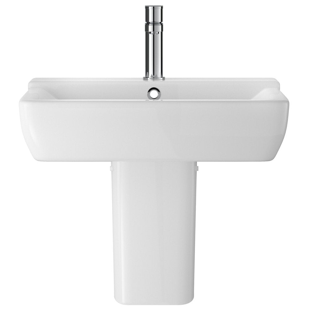Hudson Reed Arlo 550x420 1th White Basin & Semi Pedestal - CPC026