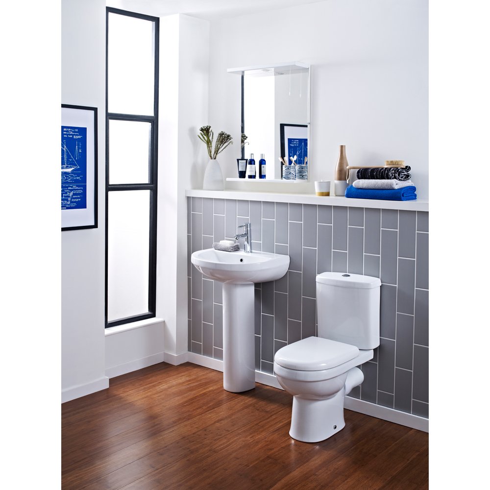 Nuie Ivo 550x445 1th White Basin & Full Pedestal - CIV002