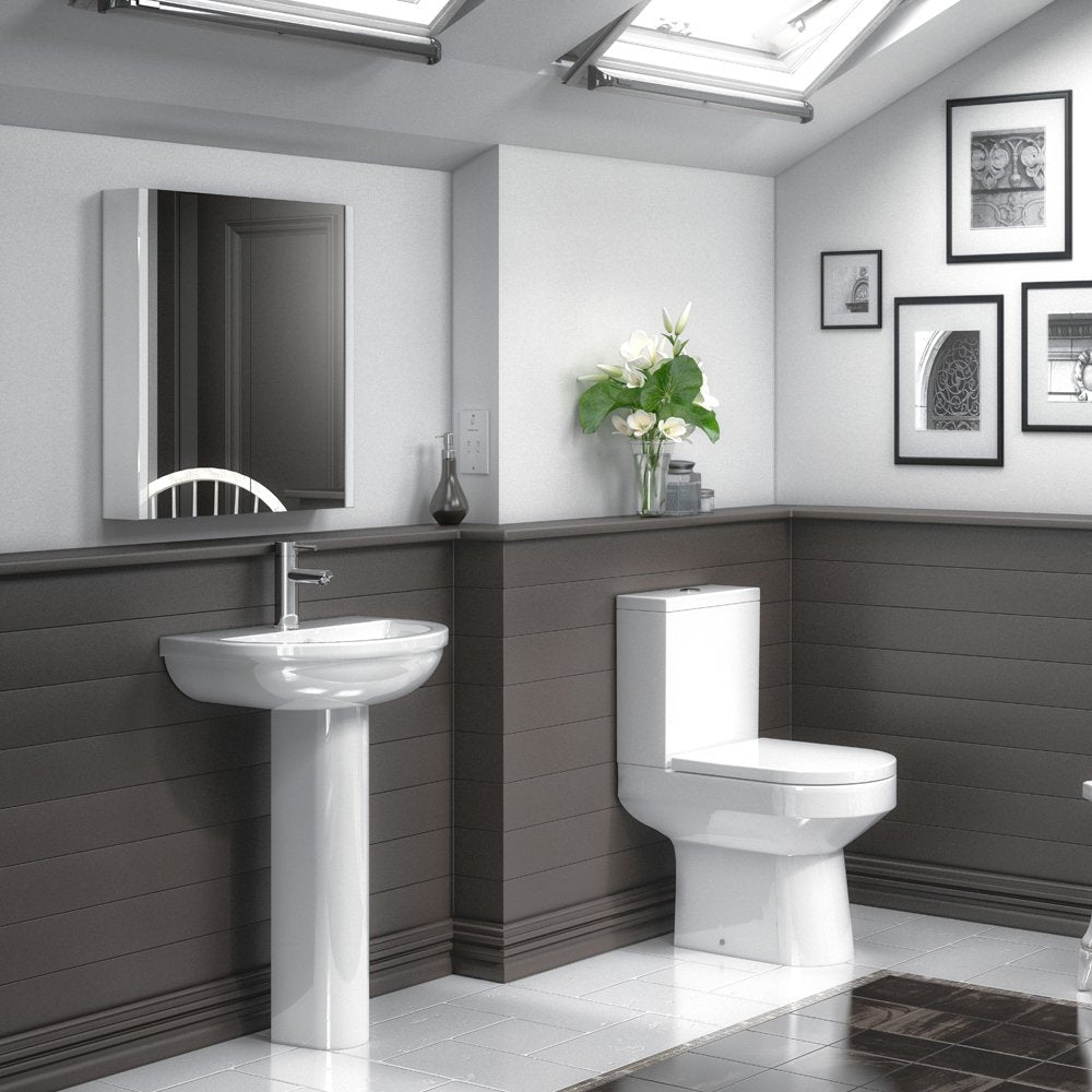 Nuie Harmony 500x416 1th White Basin & Full Pedestal CHM002