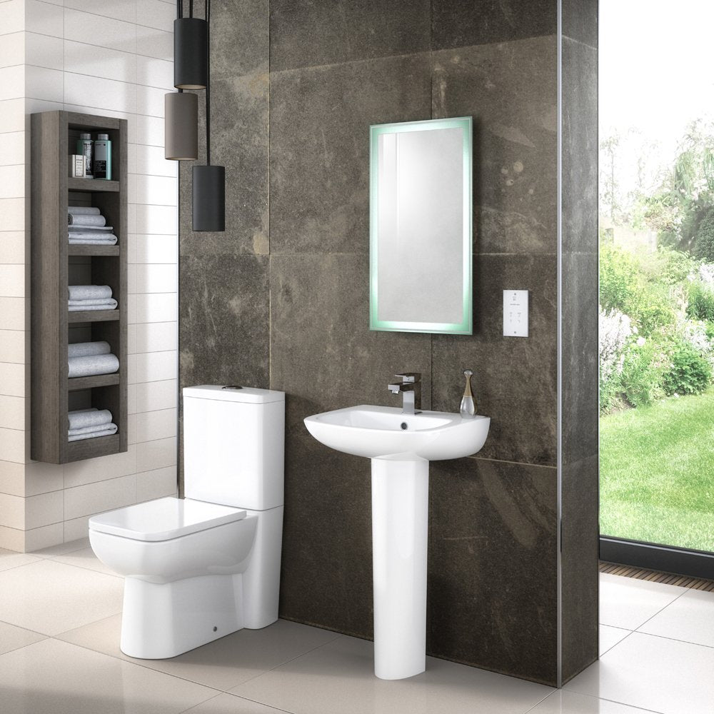 Nuie Ambrose 500x400 1th White Basin & Full Pedestal CPC022