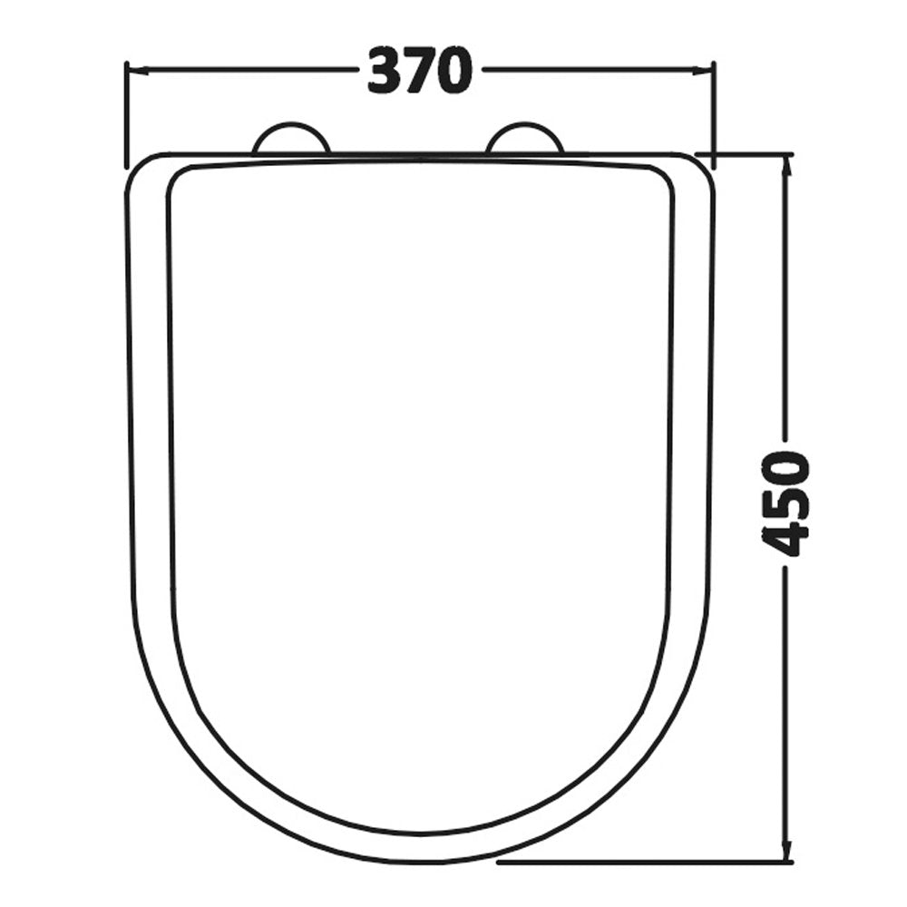 Nuie Marlow White Wall Hung Toilet Pan & Soft Close Seat