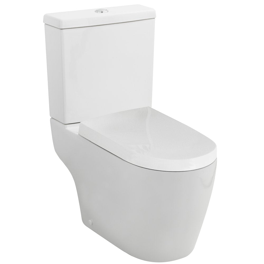 Nuie Provost White Close Coupled Toilet Pan, Cistern & Soft Close Seat CPV005+NTS007