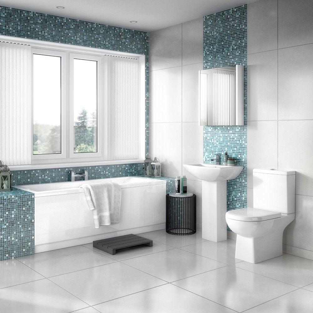 Nuie Asselby 600x430 1th White Basin & Full Pedestal CSS002