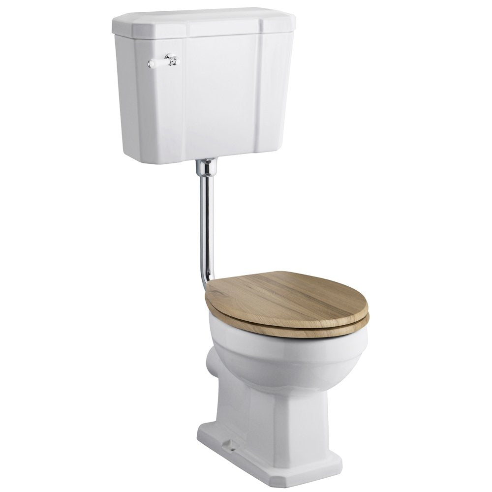 Hudson Reed Richmond White Low Level Cistern, Pan, Flush Pipe Kit Without Seat CCR022