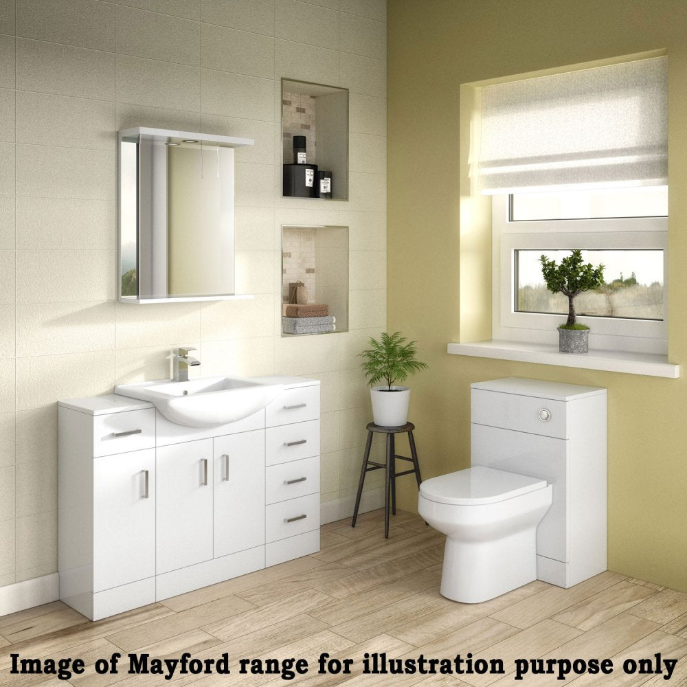 Nuie Mayford Gloss White Floor Standing 450mm Cabinet & Basin 2 - VTM450