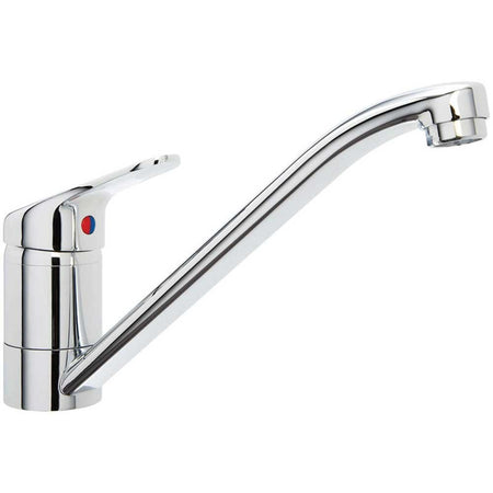 Chrome kitchen faucet with pull-out spout