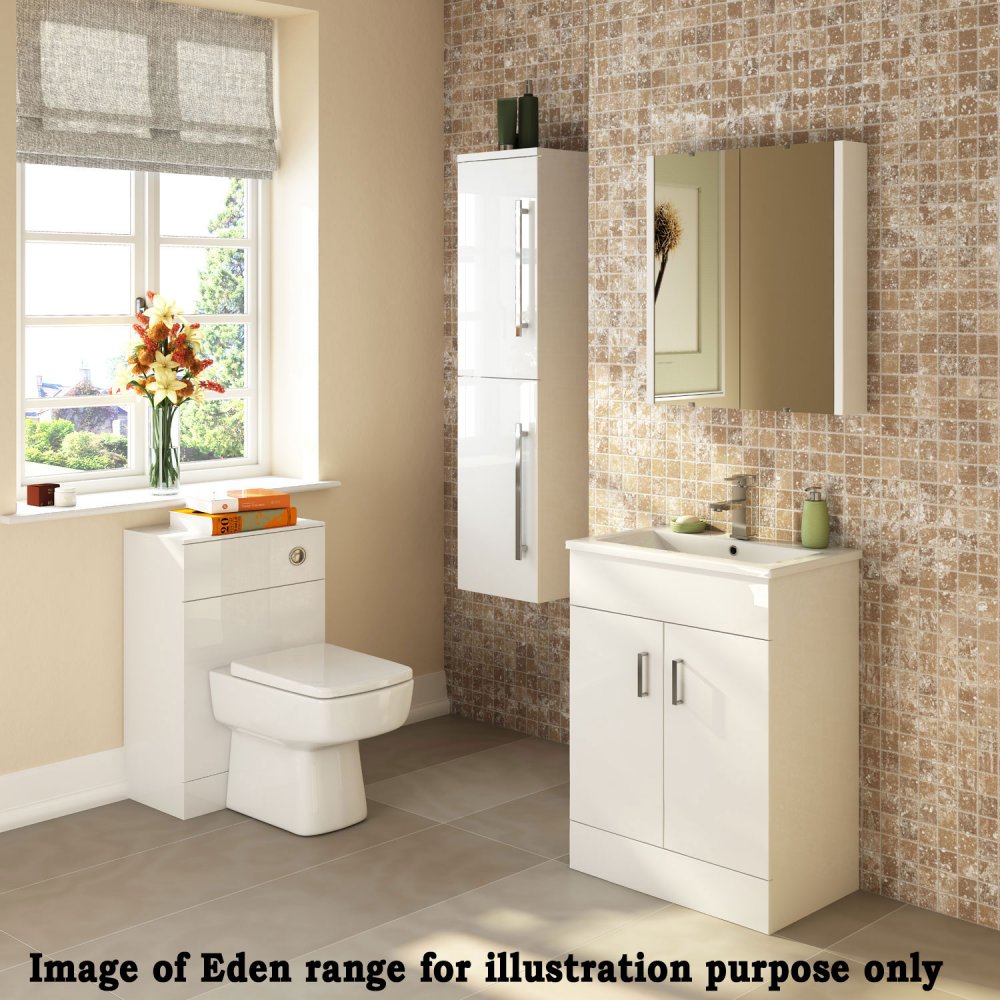 Nuie Eden Gloss White Floor Standing 800mm Cabinet & Basin 2 - VTMW800E