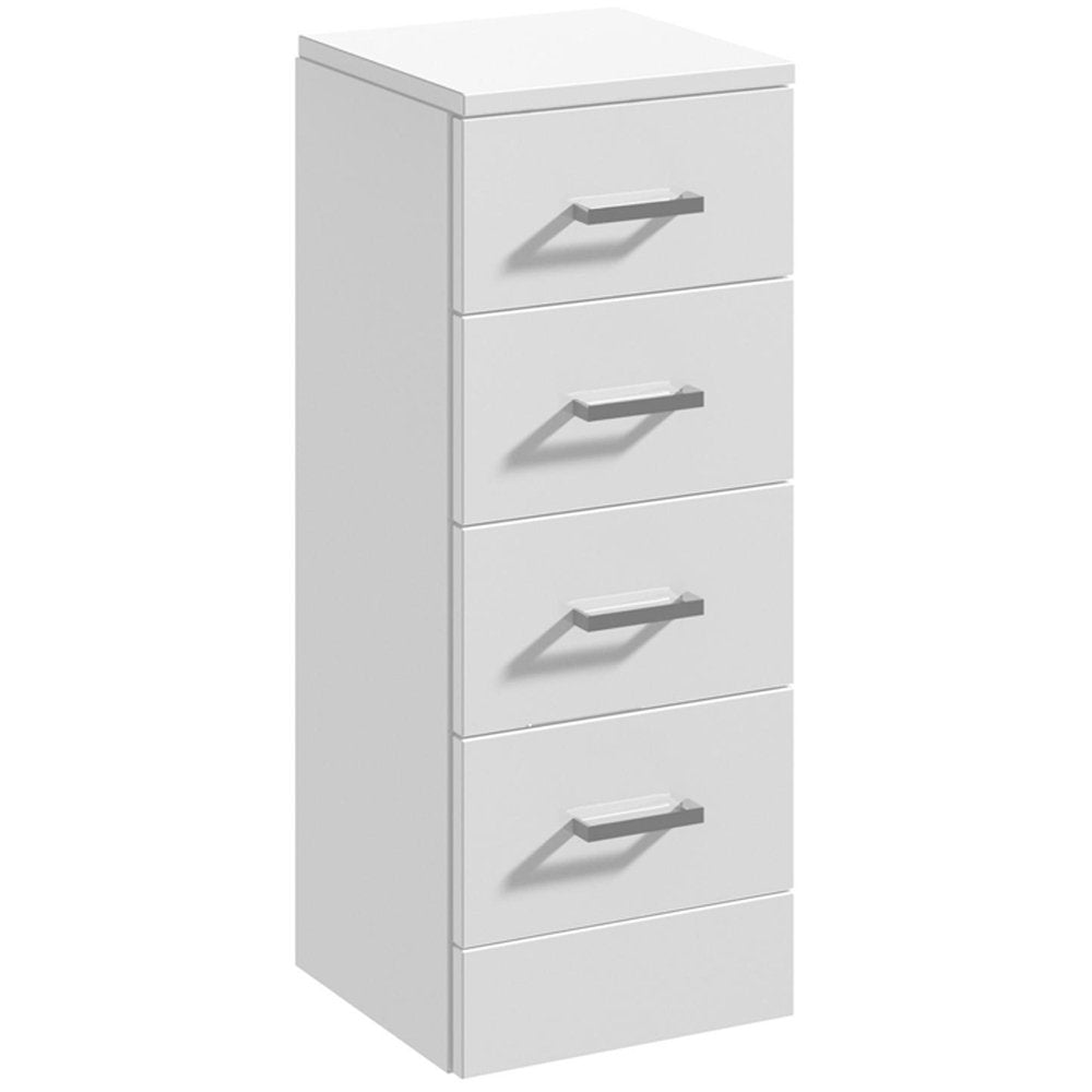 Nuie Mayford Gloss White 300x330mm 4 Drawer Cabinet - PRC134