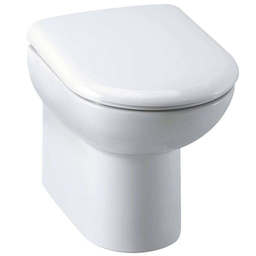 Nuie Eden Gloss White 500x200mm Back to Wall Unit, Cistern, Pan & Seat