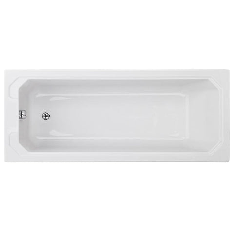 Nuie Ascott Traditional White Single Ended Art Deco Bath 1700x750mm - NLB110