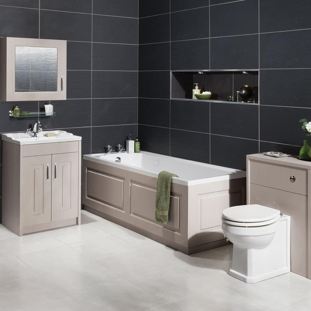 Nuie York Grey 700mm End Bath Panel - OLP211