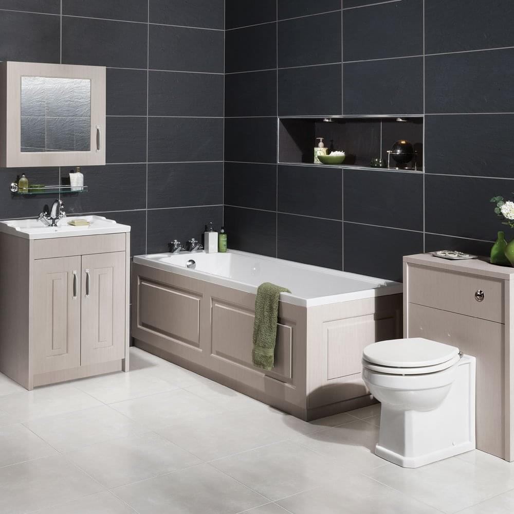 Nuie York Grey 750mm End Bath Panel - OLP212