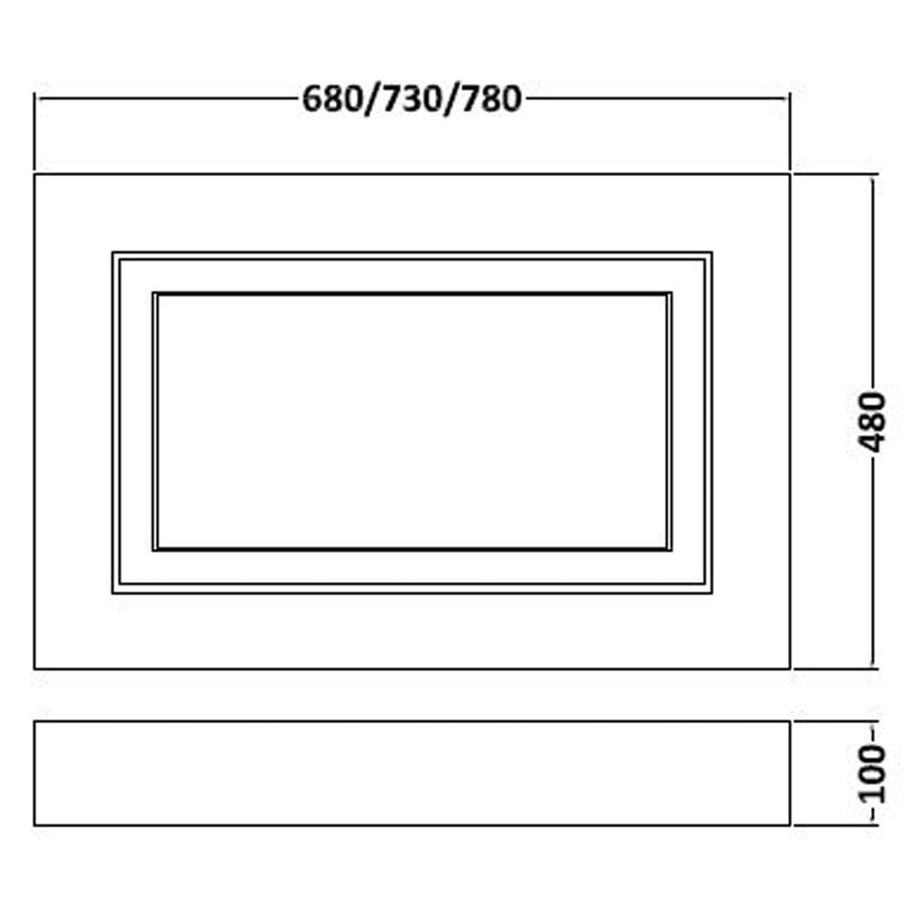 Nuie York Grey 750mm End Bath Panel - OLP212