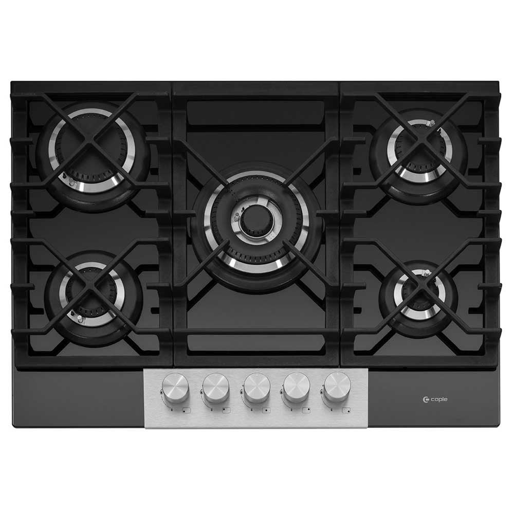 Caple 700mm Black Gas-On-Glass Hob C787G