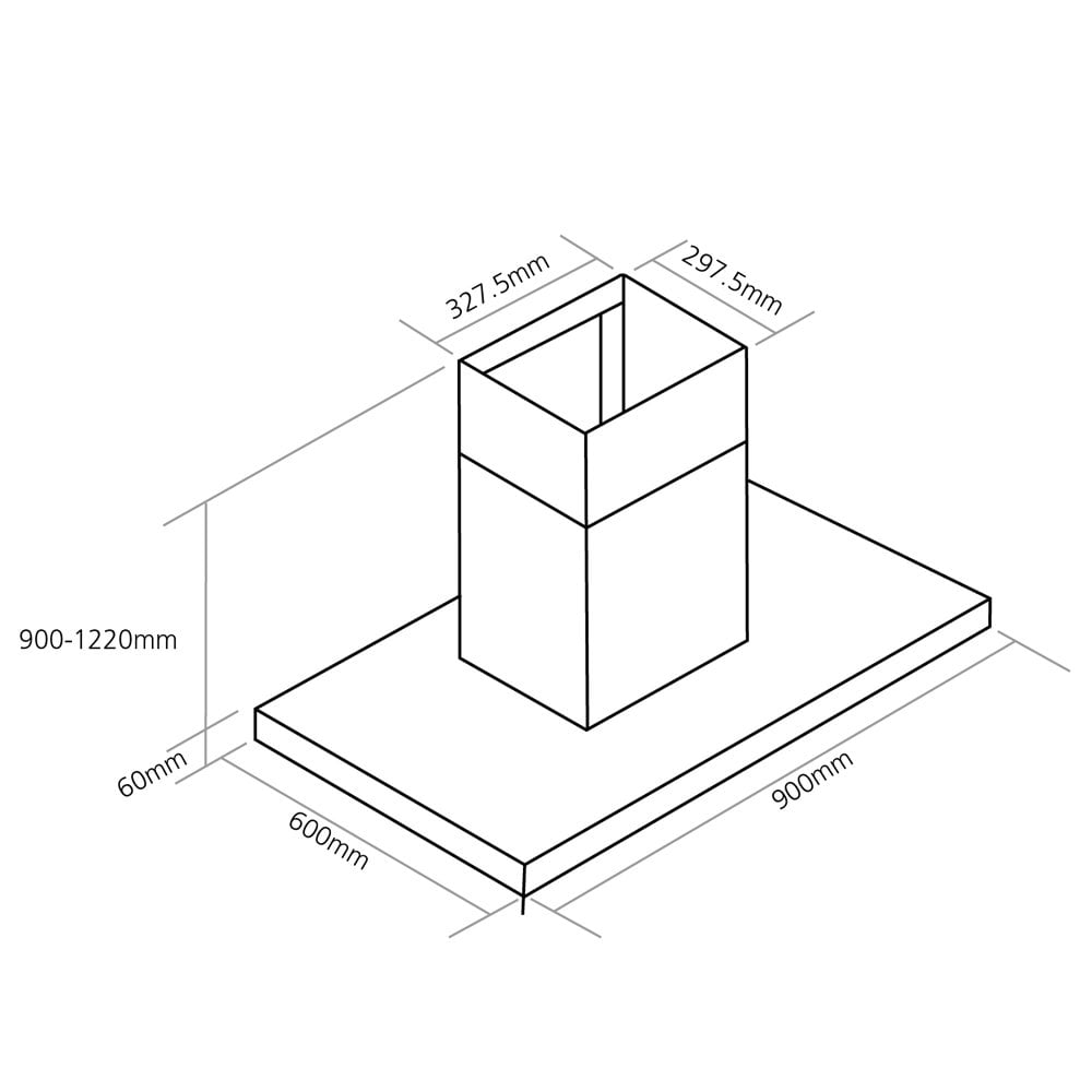 Caple Stainless Steel 60cm Island Hood BXI911