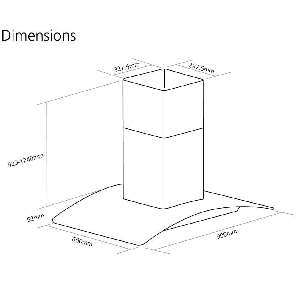 Caple Stainless Steel 60cm Island Hood CGI921