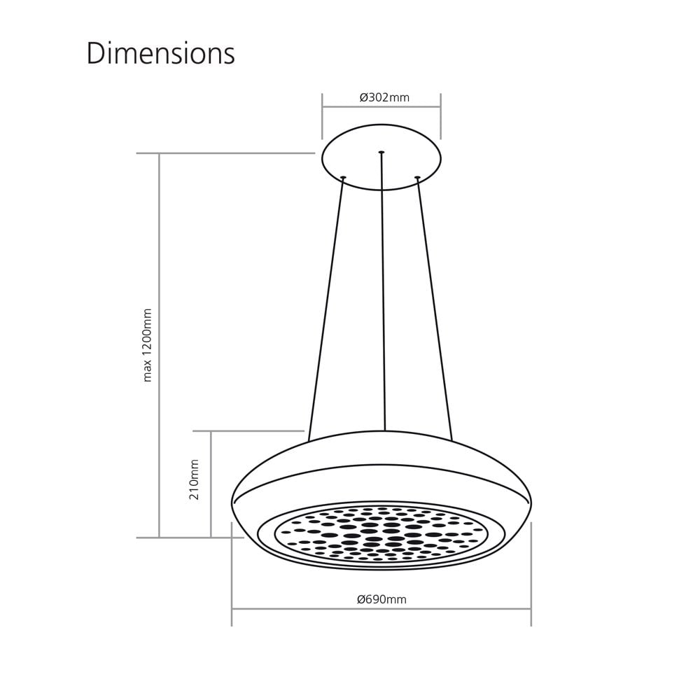 Caple Copper Ceramica 69cm Island Hood CR750CO