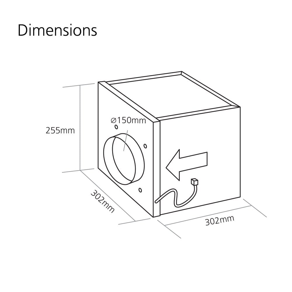 Caple Aluminium Constructed Downdraft Extraction Motor DDMEXT21