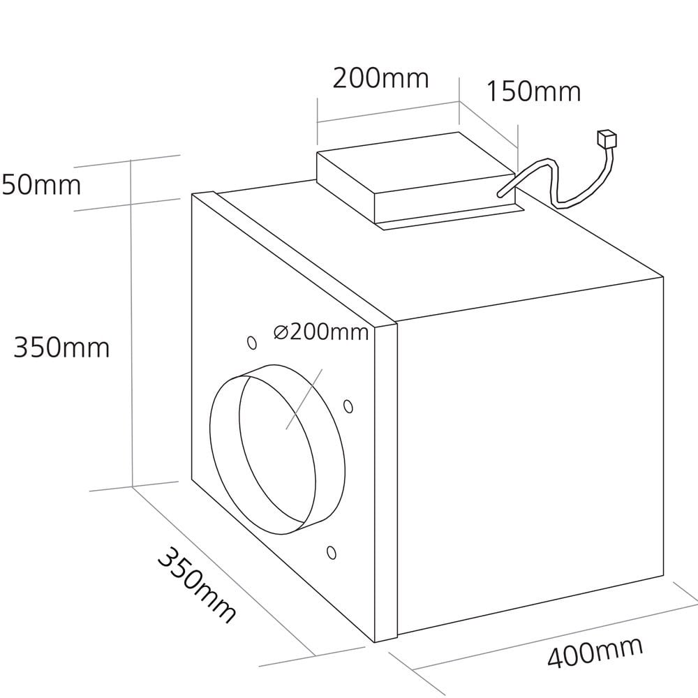 Caple Aluminium Constructed Downdraft Extraction Motor DDMEXT25