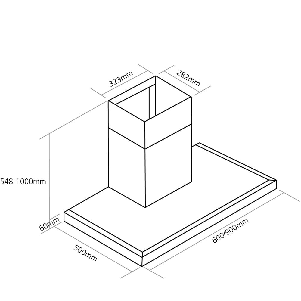 Caple Stainless Steel 50cm Wall Chimney Hood BXC611