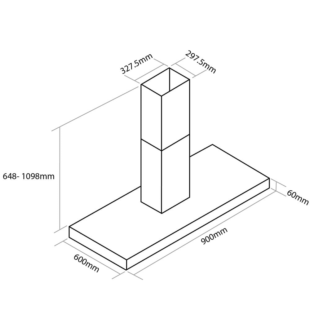 Caple Stainless Steel 60cm Island Hood ZI922