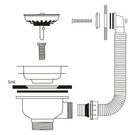 caple-stainless-steel-square-overflow-waste-kit-cpk1501-