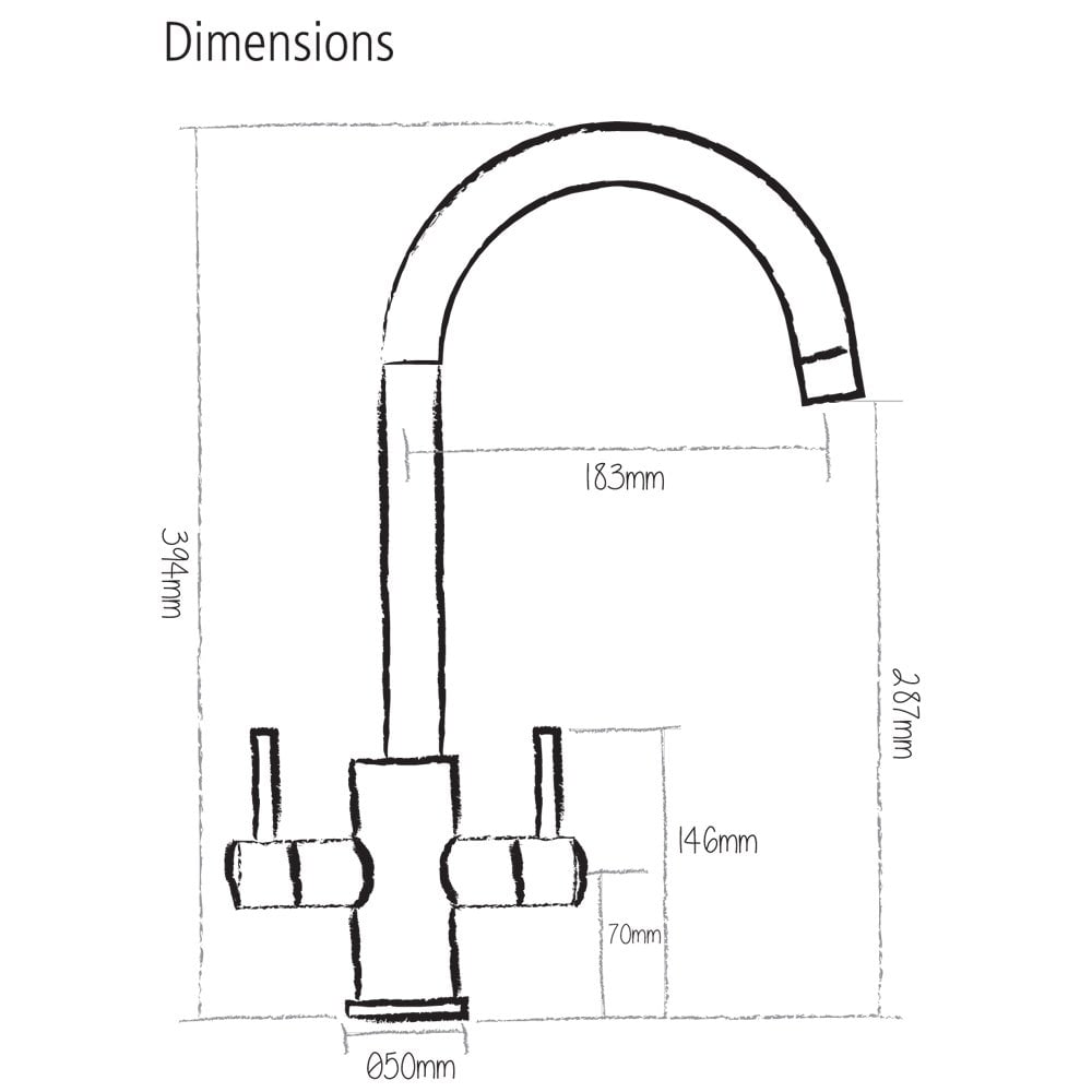 Caple Lamar Chrome Dual Lever Kitchen Sink Mixer Tap LAM/CH