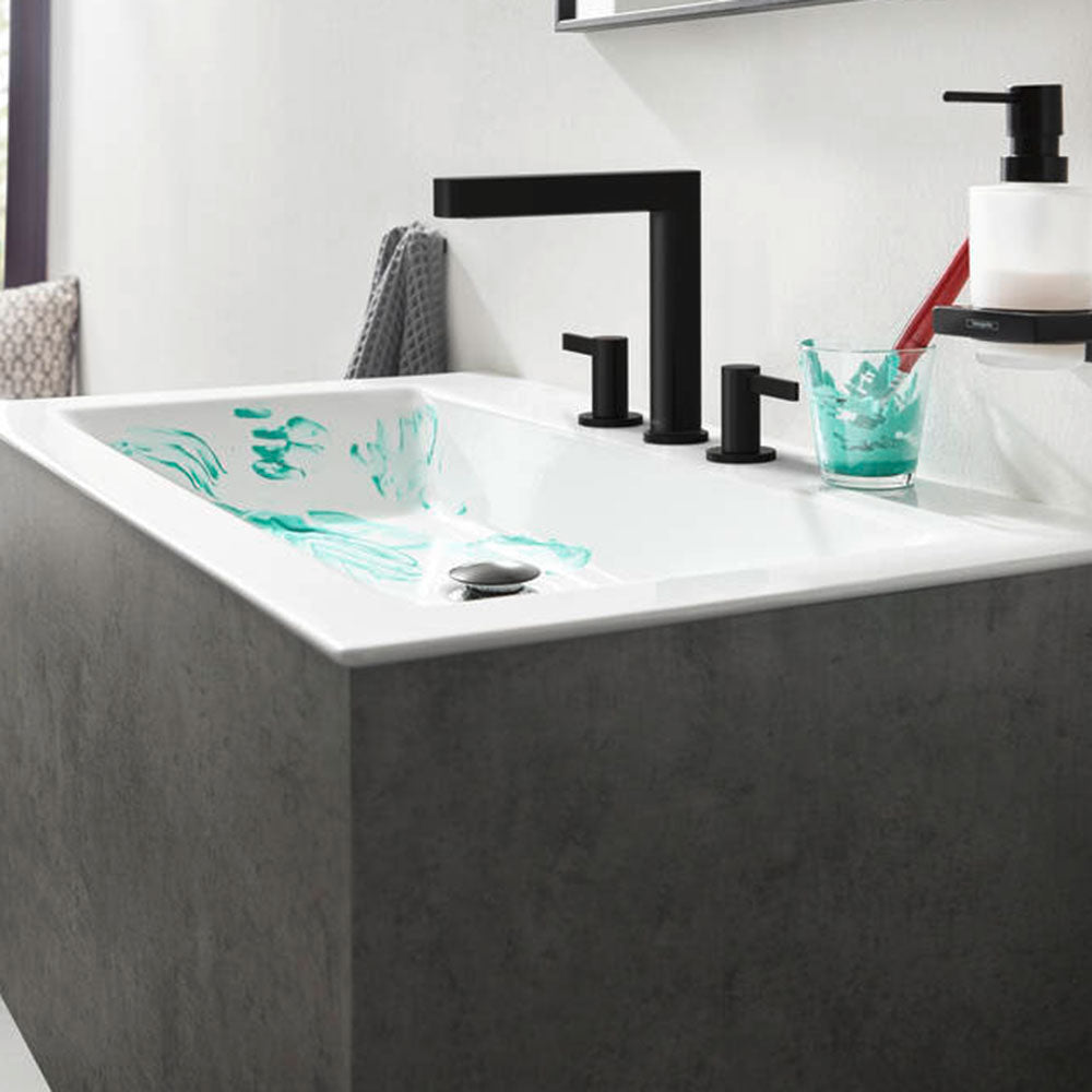 Hansgrohe Finoris 3-Hole Basin Mixer Tap 160 With Push-Open Waste