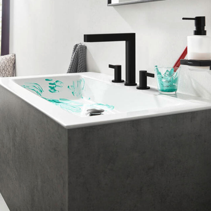 Hansgrohe Finoris 3-Hole Basin Mixer Tap 160 With Push-Open Waste