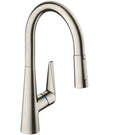 hansgrohe-talis-m51-brushed-steel-pullout-spray-kitchen-sink-mixer-tap-72813800-