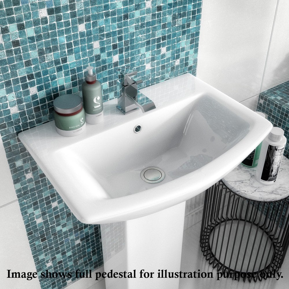 Nuie Asselby 500x380 1th White Basin & Semi Pedestal CSS003