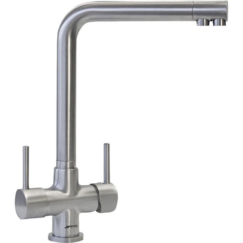 Smeg Amalfi Brushed Twin Lever Swivel Spout Kitchen Sink Mixer Tap AMALFI