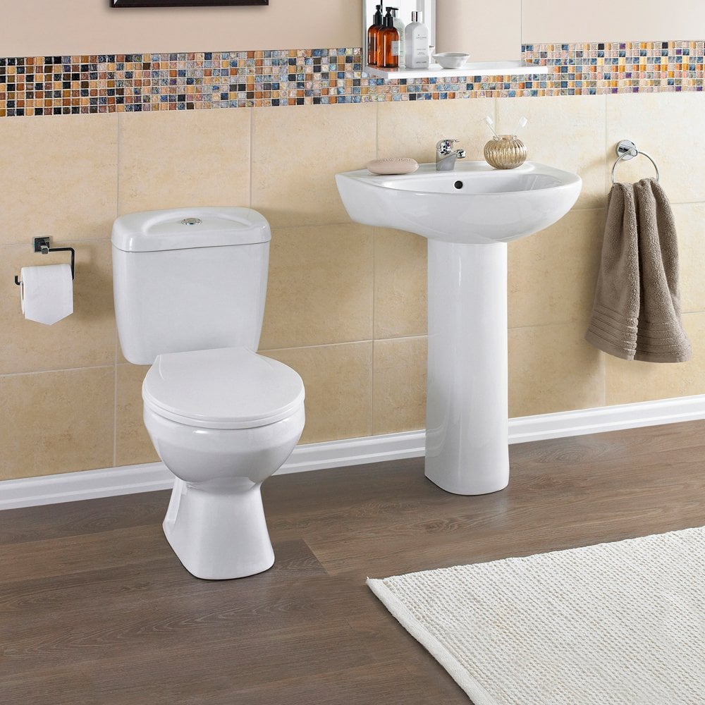 Nuie Melbourne 550x475 1th White Basin & Full Pedestal