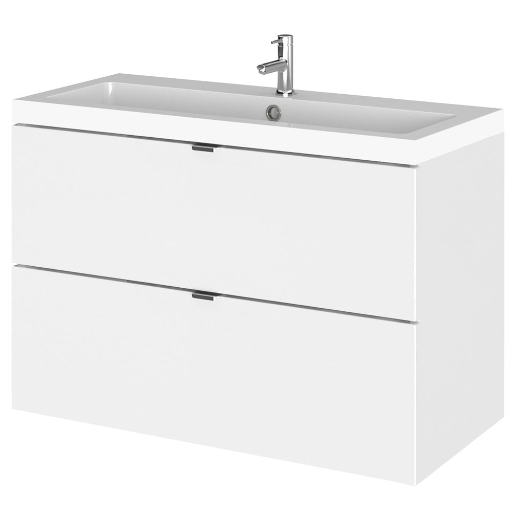 Hudson Reed Fusion 800mm Wall Hung Vanity Unit and Basin Collection