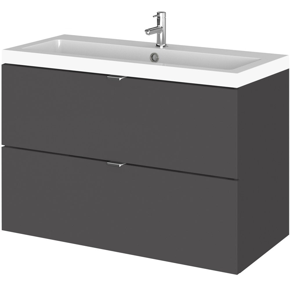 Hudson Reed Fusion 800mm Wall Hung Vanity Unit and Basin Collection