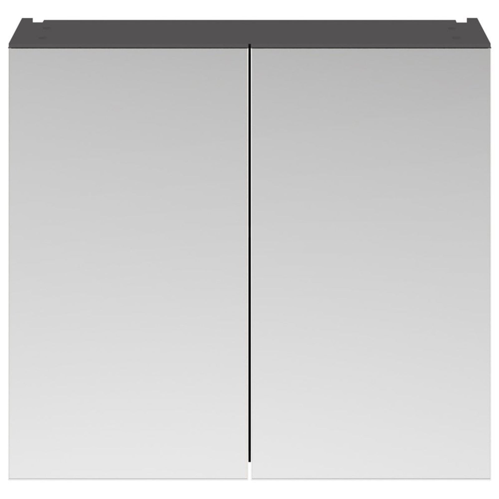 Fusion 800mm Wall Hung 2 Door Mirror Unit with Woodgrain and Gloss Finishes