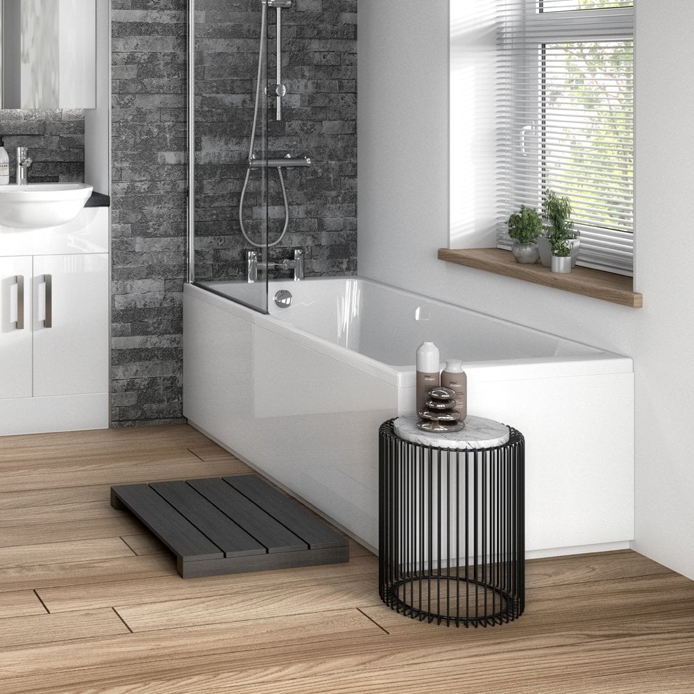Hudson Reed Fusion Gloss White 1700mm Bath Front Panel & Plinth - OFF177