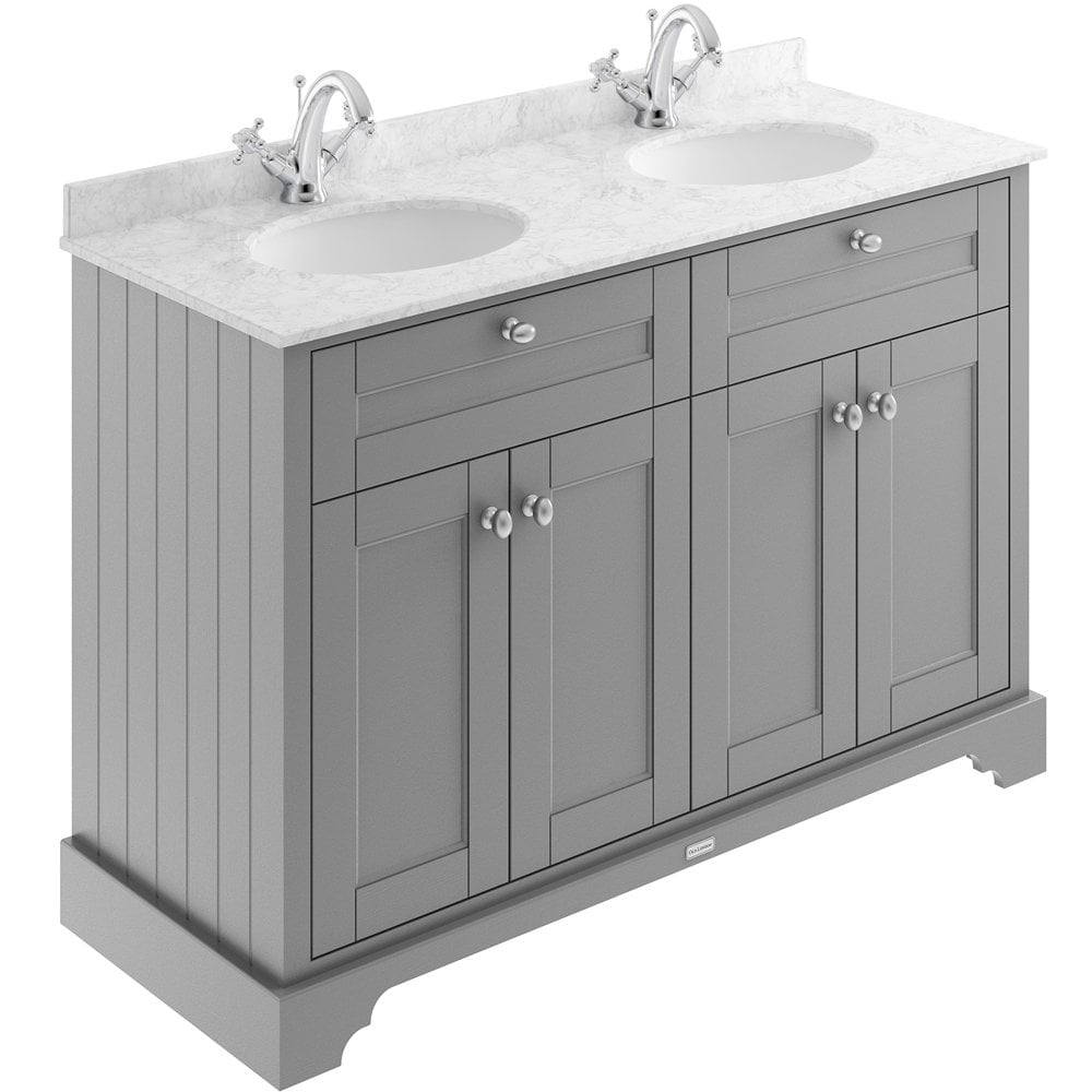 Hudson Reed Old London Storm Grey 1200mm Grey Marble & 1TH Basin Vanity LOF265