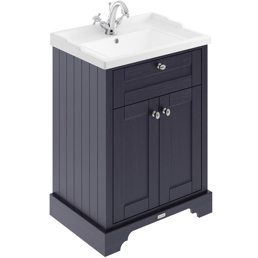 Hudson Reed Old London Twilight Blue 600mm Floor Standing Unit & 1TH Basin