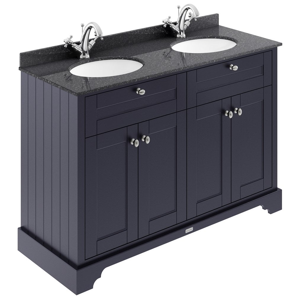 Hudson Reed Old London Twilight Blue 1200mm Black Marble & 1TH Basin Unit LOF363